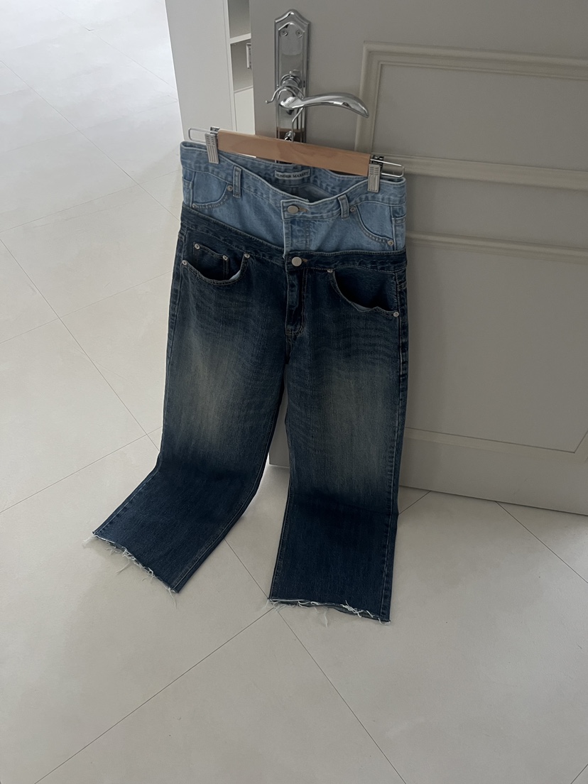 SUNDER MARKET韓國直郵㊣東大門實拍女裝新品25春夏牛仔褲SUNDER MARKET牛仔褲