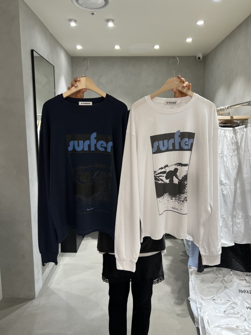 X-MOOD韓國直郵㊣女裝新品人氣休閑25春夏熱賣時尚長袖T恤X-MOOD長袖T恤