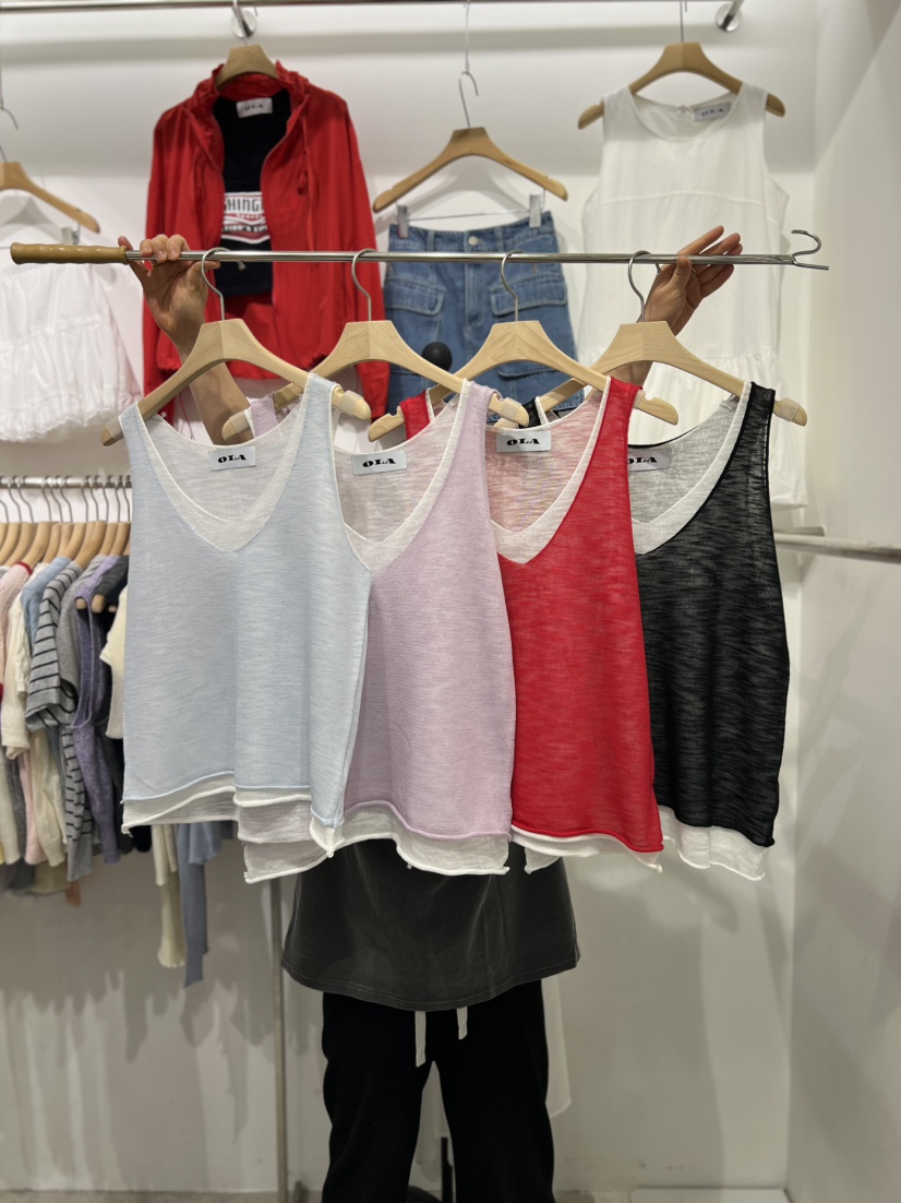 OLA韓國直郵㊣東大門實拍女裝新品25春夏人氣時尚推薦吊帶背心mellor/OLA吊帶/背心