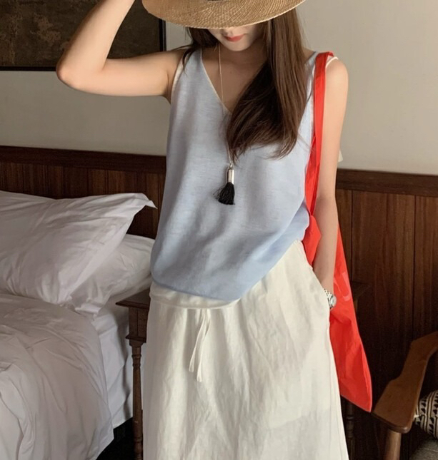 OLA韓國直郵㊣東大門實拍女裝新品25春夏人氣時尚推薦吊帶背心mellor/OLA吊帶/背心