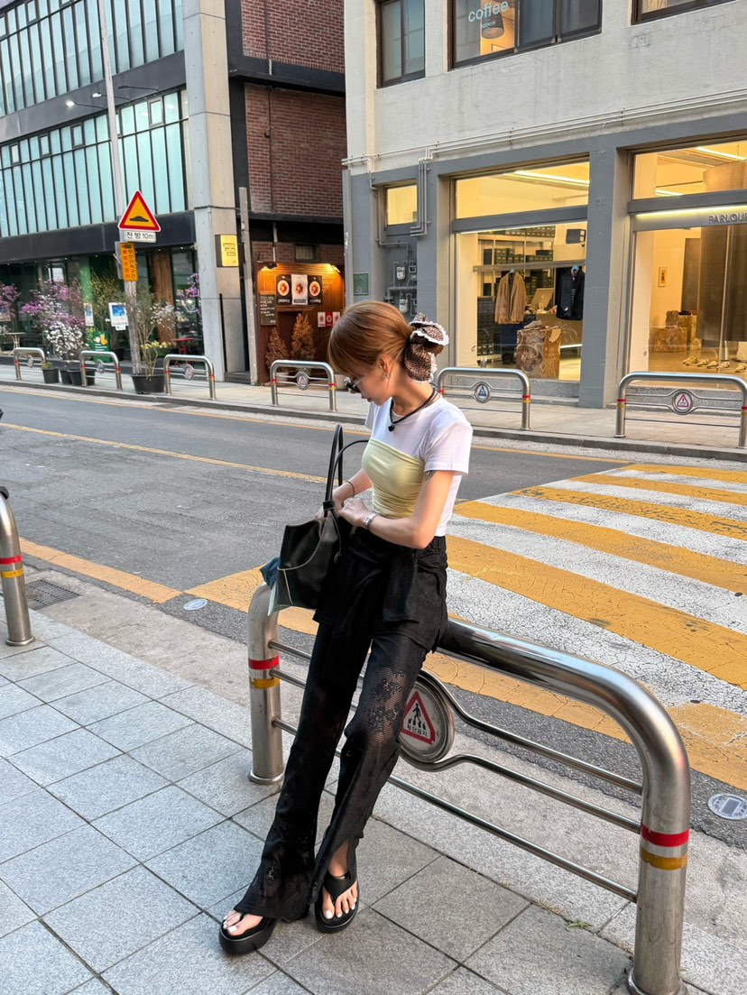 ZEROZERO直郵韓國代購㊣女裝新品人氣25春夏休閑時尚T恤褶皺ZEROZEROT恤