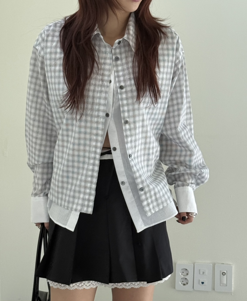 OVER NEAP韓國直郵㊣女裝新品25春夏人氣熱賣時尚休閑短裙OVER NEAR短裙