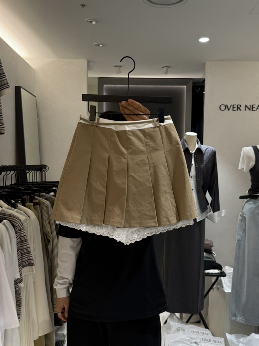 OVER NEAP韓國直郵㊣女裝新品25春夏人氣熱賣時尚休閑短裙OVER NEAR短裙圖色2