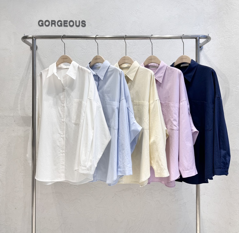 GORGEOUS韓國直郵㊣女裝新款休閑25春夏時尚推薦襯衫蕾絲衫GORGEOUS襯衫/蕾絲衫