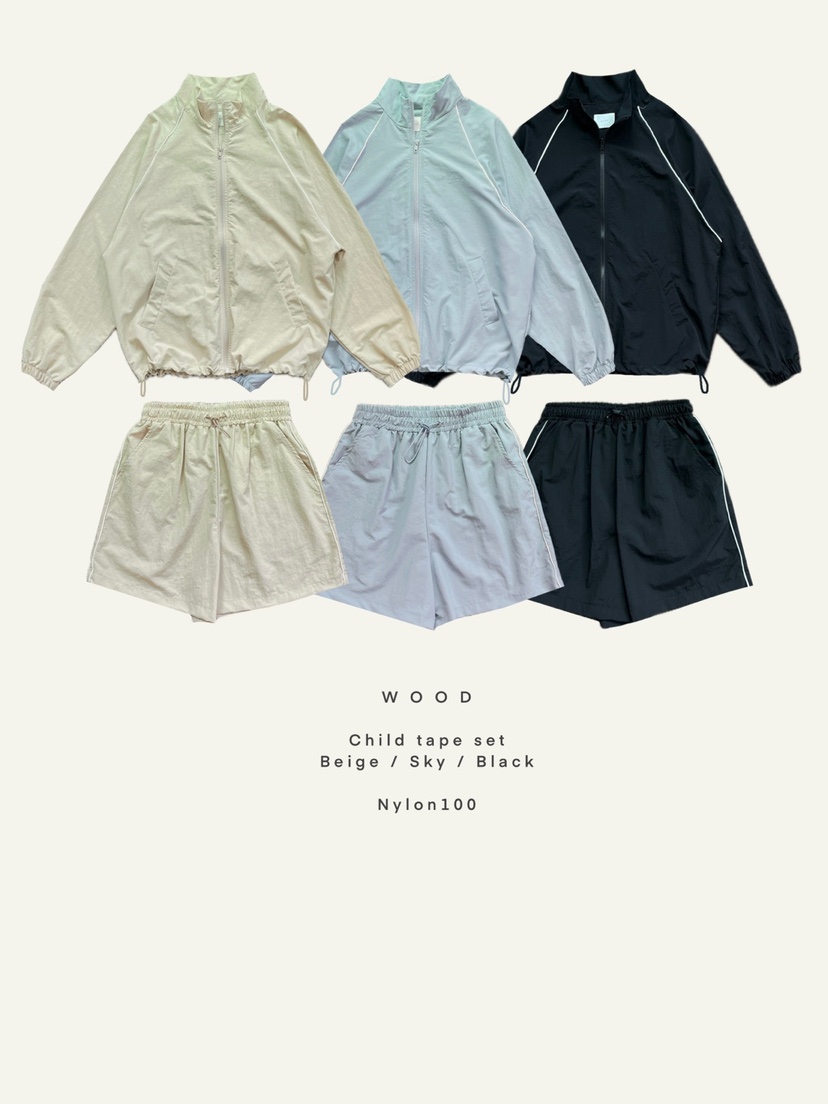 WOOD韓國直郵㊣東大門實拍女裝新品熱賣時尚25春夏套裝套裝WOOD套裝圖色3左三色
