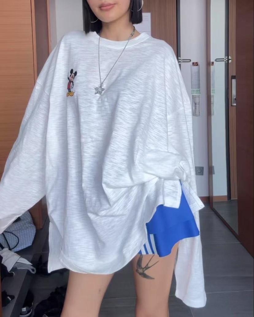 TOLL韓國直郵㊣東大門實拍女裝新款人氣25春夏熱賣長袖T恤亞麻TOLL長袖T恤