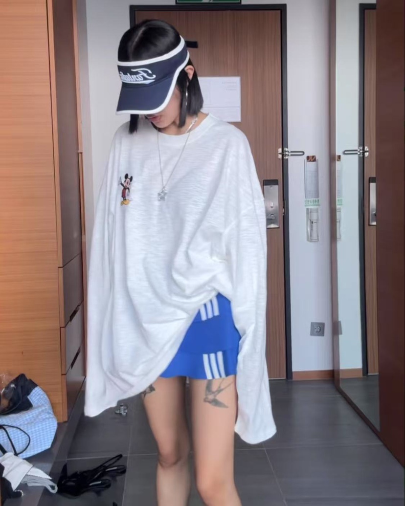 TOLL韓國直郵㊣東大門實拍女裝新款人氣25春夏熱賣長袖T恤亞麻TOLL長袖T恤
