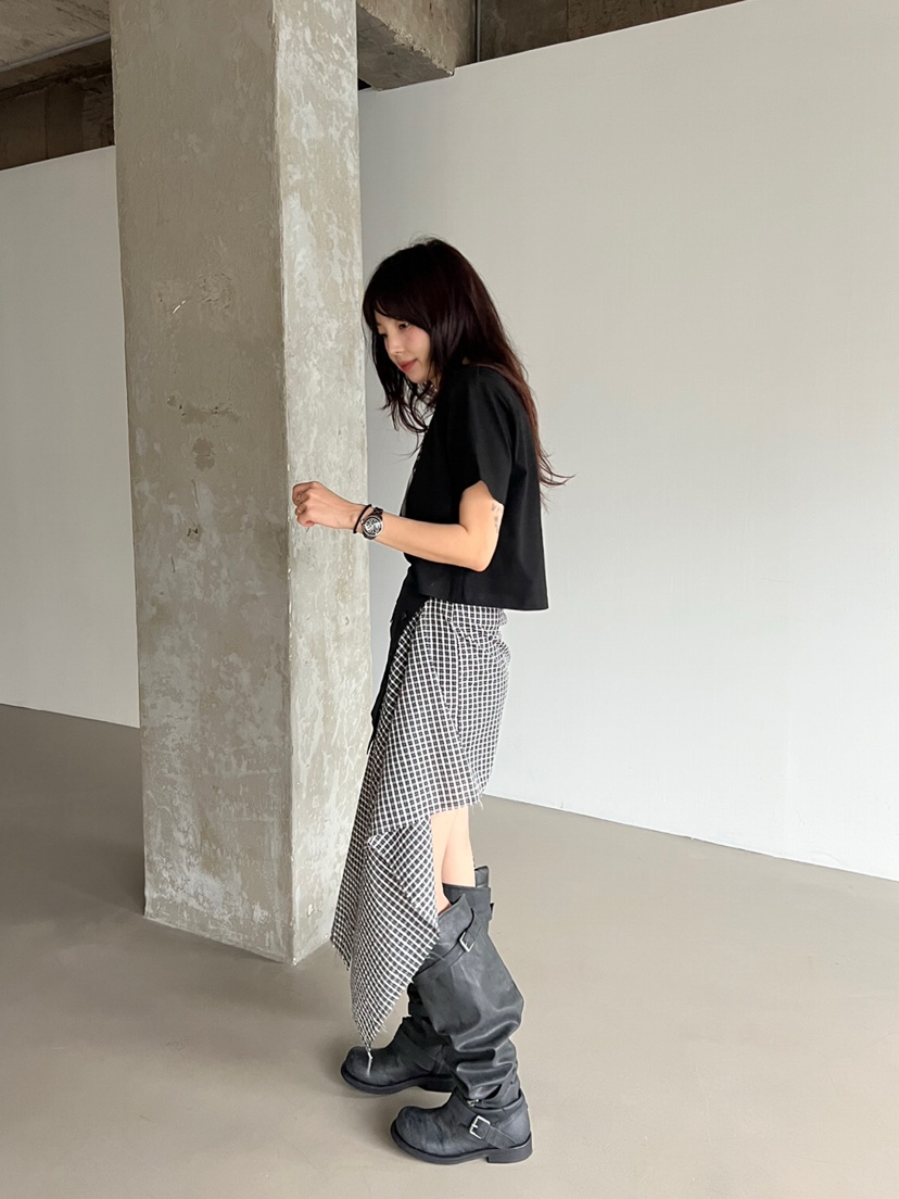 SOLAR韓國㊣直郵東大門代購女裝新品熱賣時尚休閑25春夏短裙SOLAR短裙