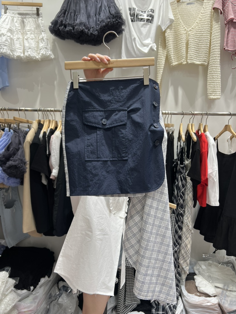 SOLAR韓國㊣直郵東大門代購女裝新品熱賣時尚休閑25春夏短裙SOLAR短裙