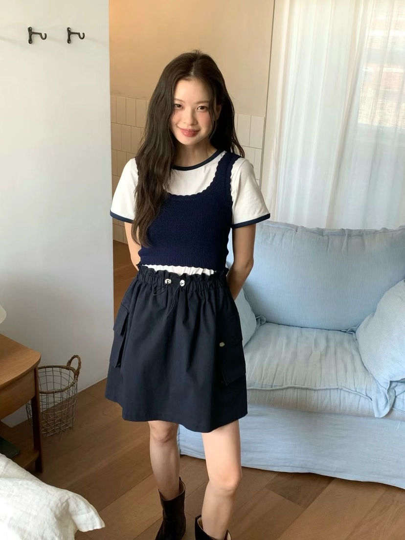 ANOU韓國直郵㊣女裝新款時尚人氣25春夏推薦熱賣休閑短裙ANOU短裙