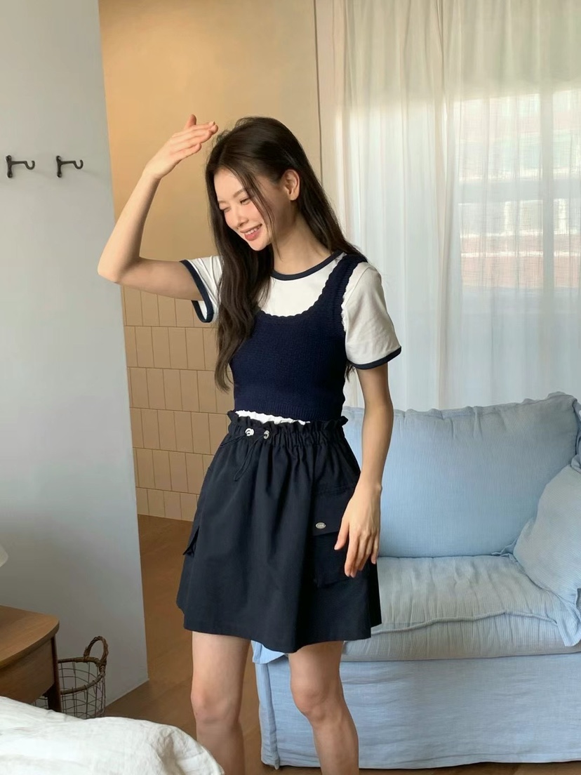 ANOU韓國直郵㊣女裝新款時尚人氣25春夏推薦熱賣休閑短裙ANOU短裙