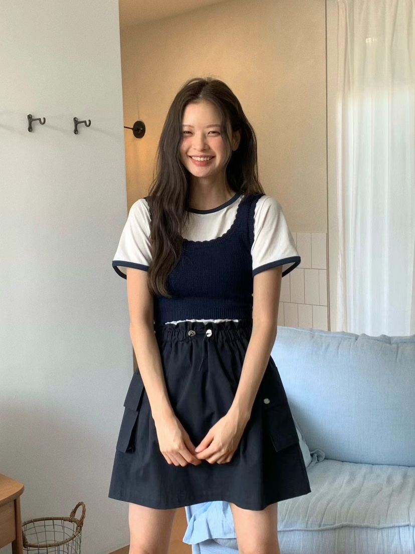ANOU韓國直郵㊣女裝新款時尚人氣25春夏推薦熱賣休閑短裙ANOU短裙