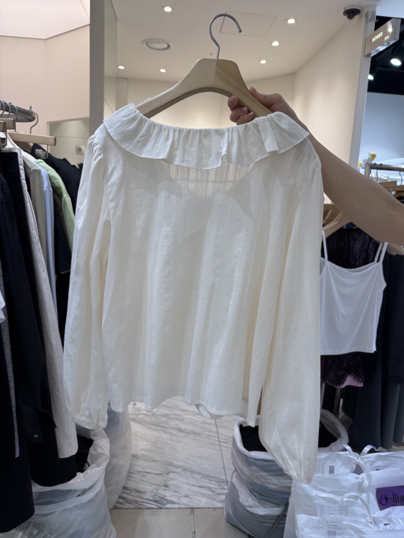 YIKHO STYLE韓國直郵㊣女裝新品時尚推薦25春夏襯衫蕾絲衫YIKHO STYLE襯衫/蕾絲衫