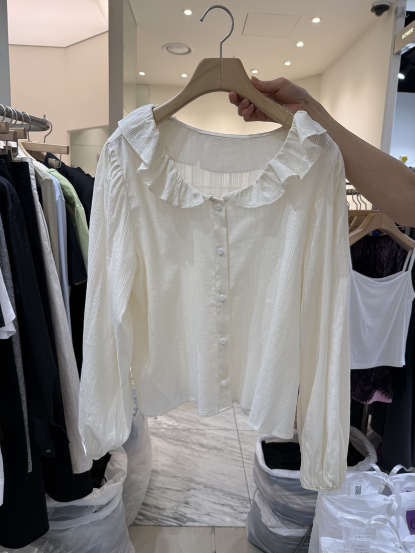 YIKHO STYLE韓國直郵㊣女裝新品時尚推薦25春夏襯衫蕾絲衫YIKHO STYLE襯衫/蕾絲衫圖色2