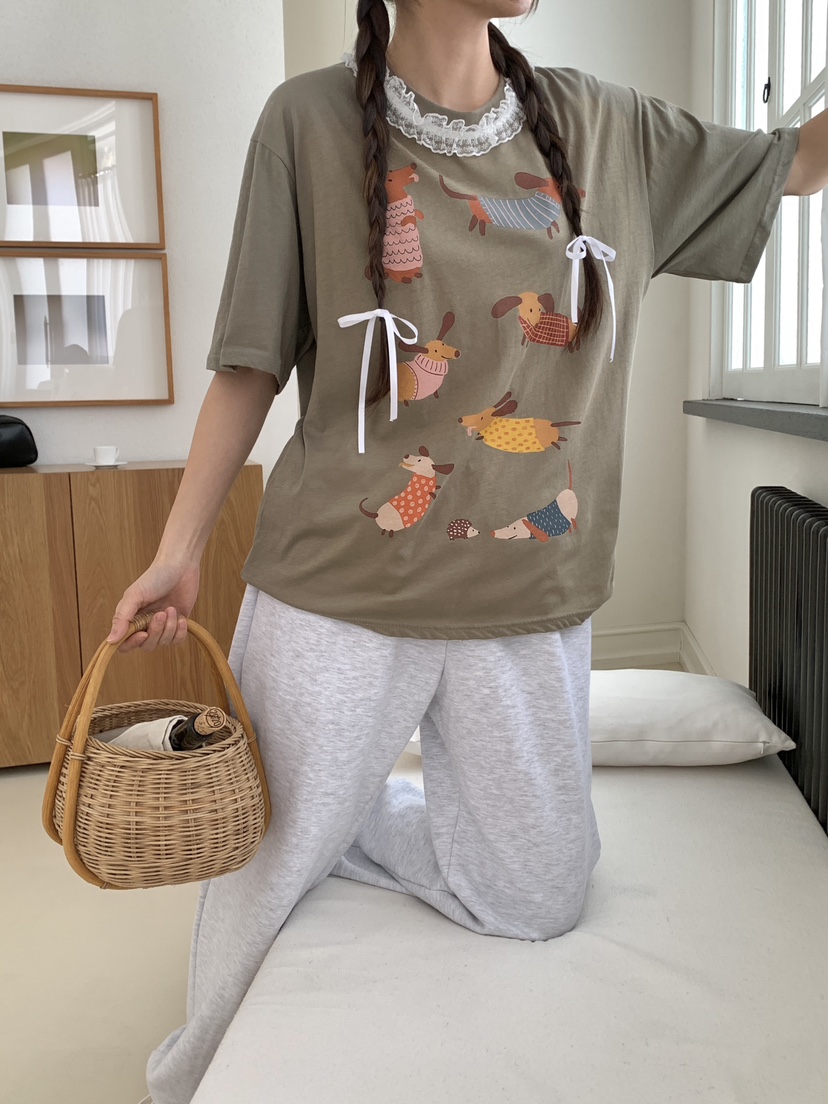PARSLEY韓國直郵㊣東大門實拍女裝新款時尚熱賣25春夏人氣T恤DazeT恤