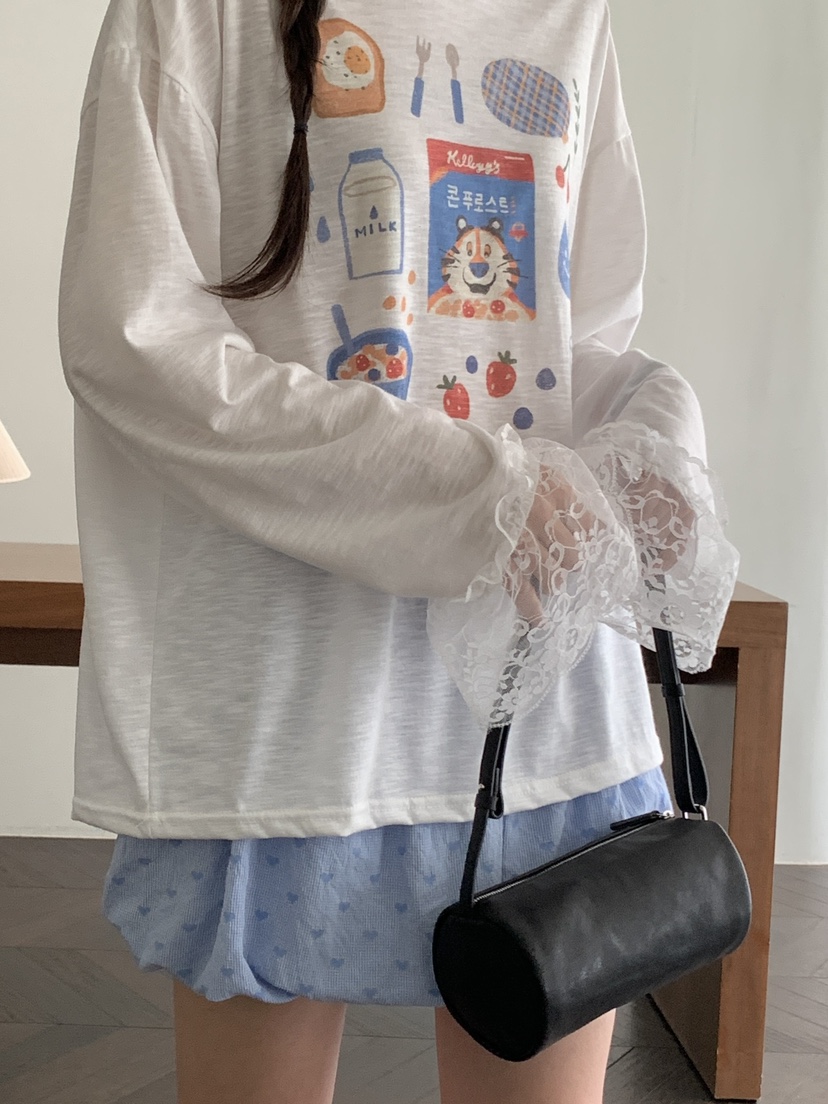 PARSLEY韓國㊣直郵東大門代購女裝新款25春夏人氣熱賣長袖T恤Daze長袖T恤
