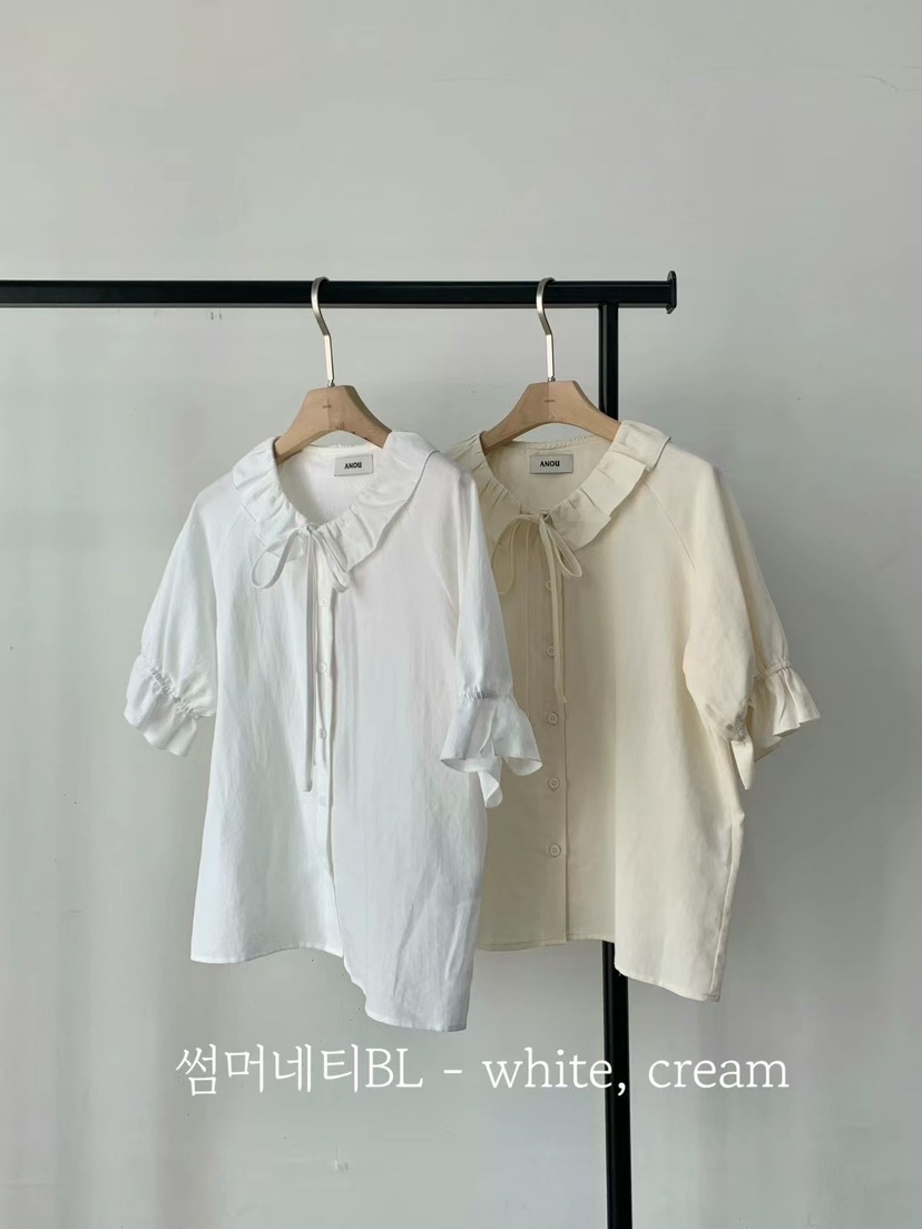 ANOU韓國直郵㊣東大門實拍女裝新品推薦時尚25春夏襯衫蕾絲衫ANOU襯衫/蕾絲衫