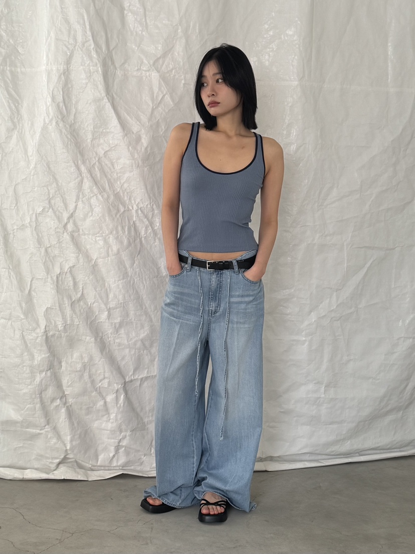 KARE/WEREPIECE直郵韓國代購㊣女裝新品時尚熱賣牛仔褲天絲KARE/WEREPIECE牛仔褲