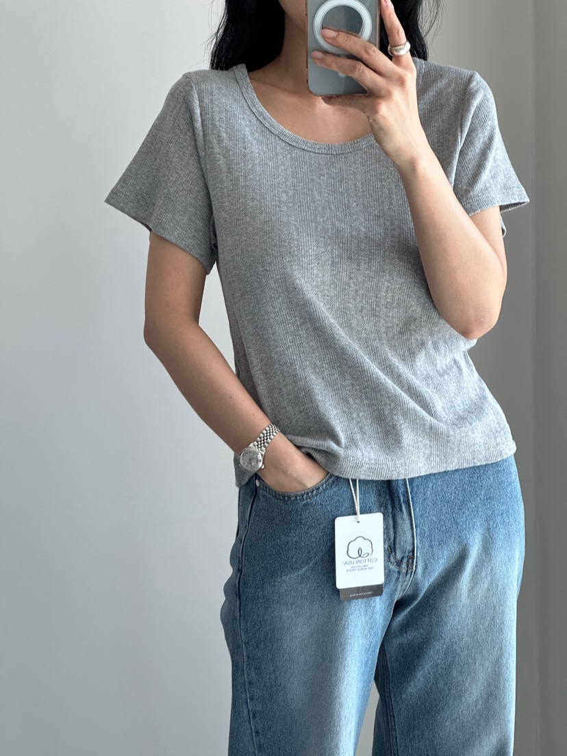 MILUI直郵韓國代購㊣女裝新款時尚熱賣休閑人氣推薦25春夏T恤MILUIT恤圖色4