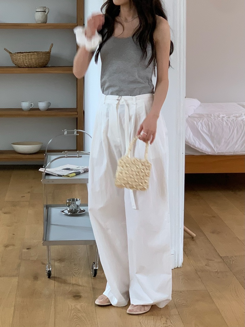 BLEECKER直郵韓國代購㊣女裝新款人氣熱賣推薦休閑褲含腰帶BLEECKER休閑褲