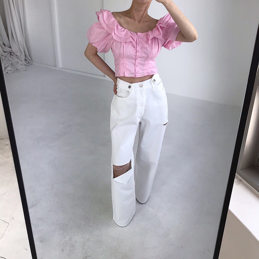 2TWO MOON直郵韓國代購㊣女裝新品人氣推薦熱賣襯衫蕾絲衫2TWO MOON襯衫/蕾絲衫