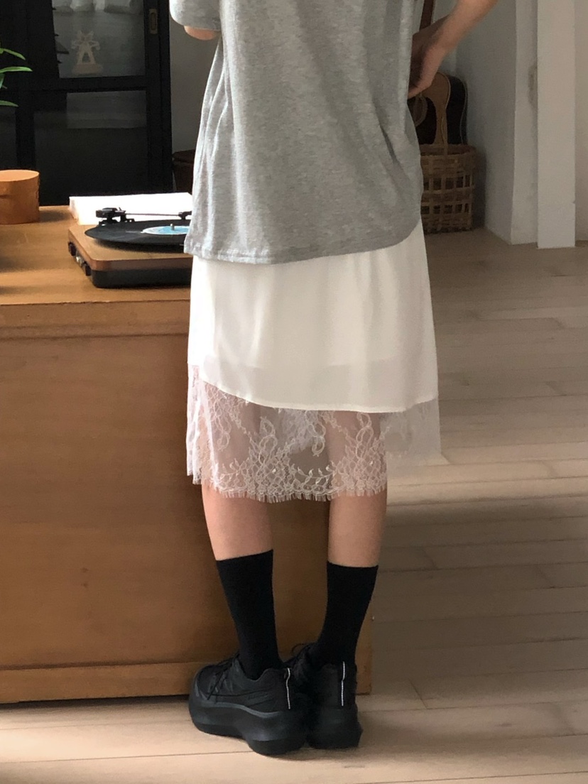 ONDO-P韓國直郵㊣東大門實拍女裝新款推薦半身裙中短裙蕾絲ONDO-P半身裙/中短裙