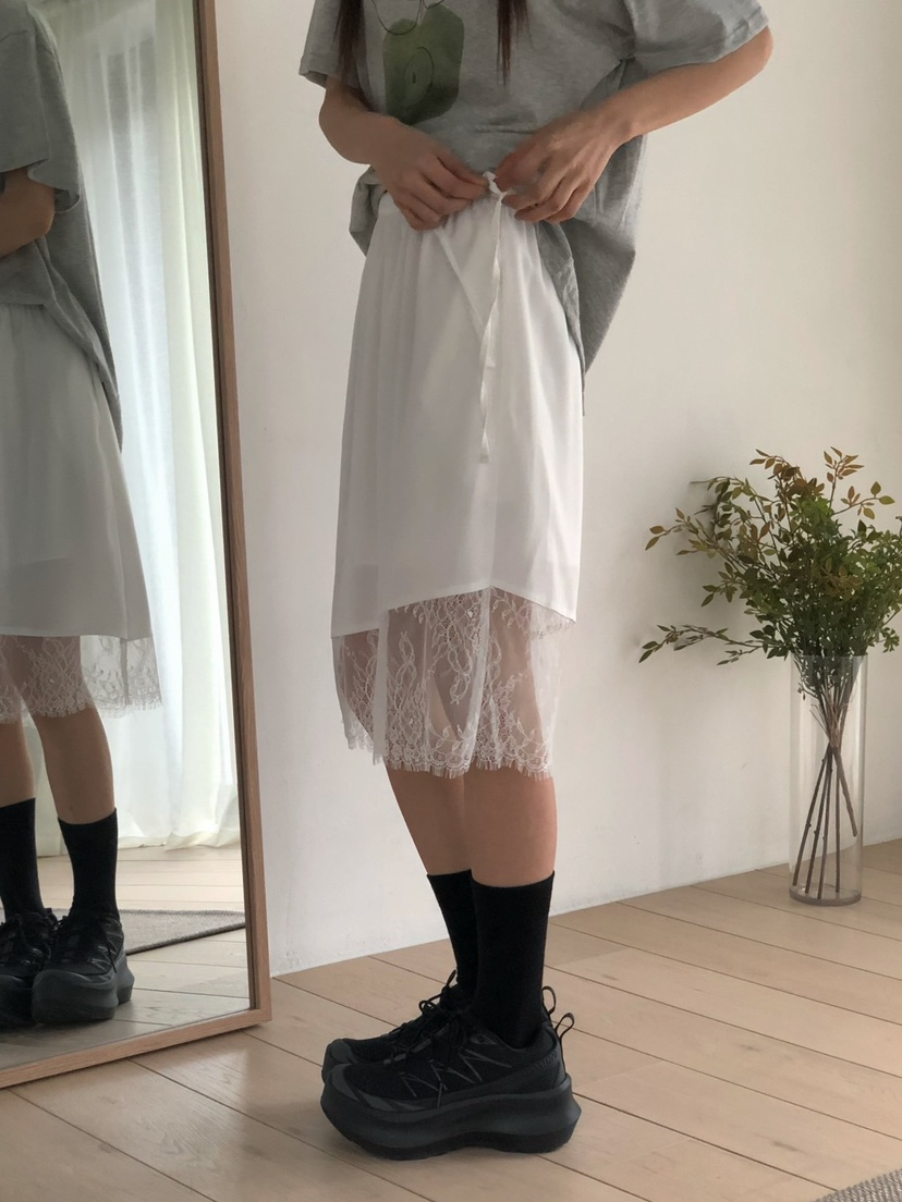 ONDO-P韓國直郵㊣東大門實拍女裝新款推薦半身裙中短裙蕾絲ONDO-P半身裙/中短裙