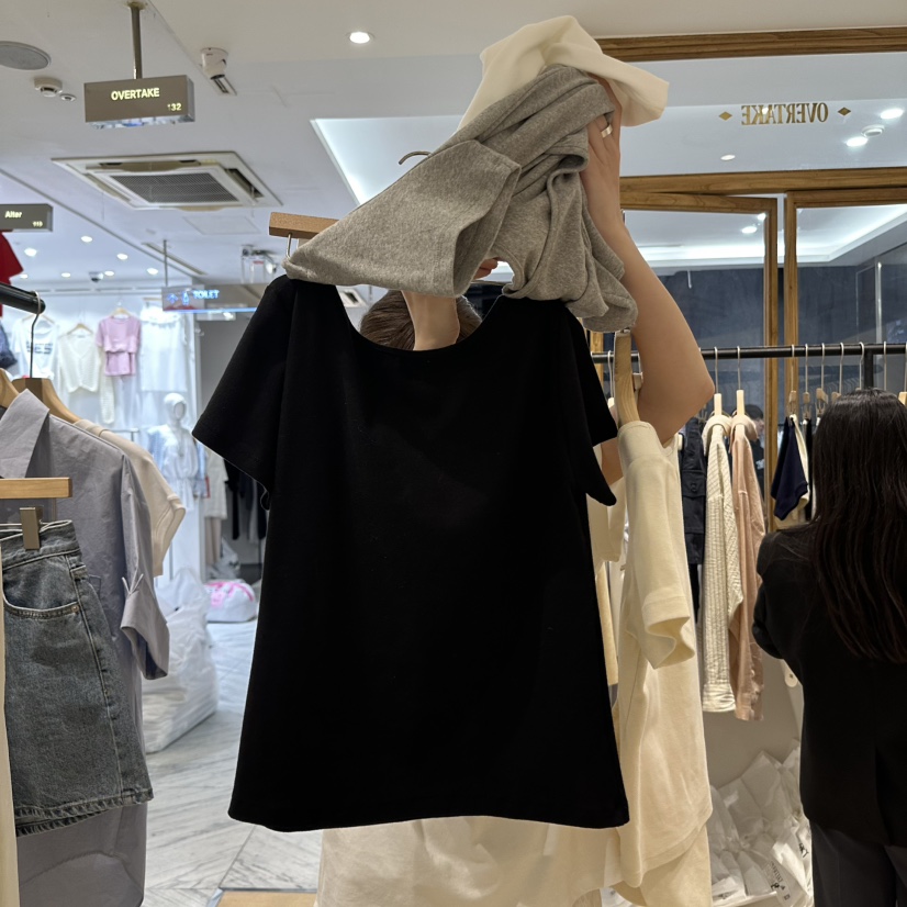 OVERTAKE直郵韓國代購㊣女裝新款25春夏熱賣休閑人氣推薦T恤OVERTAKET恤圖色4
