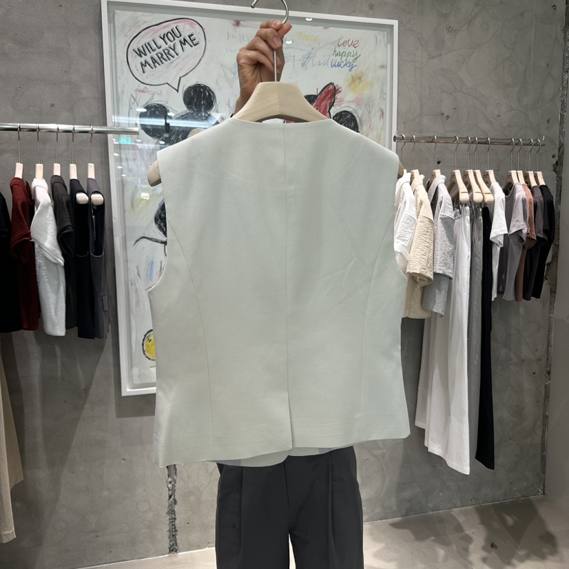 LAMAGIEPIE直郵韓國代購㊣女裝新品推薦熱賣25春夏休閑馬甲LAMAGIE GREY馬甲