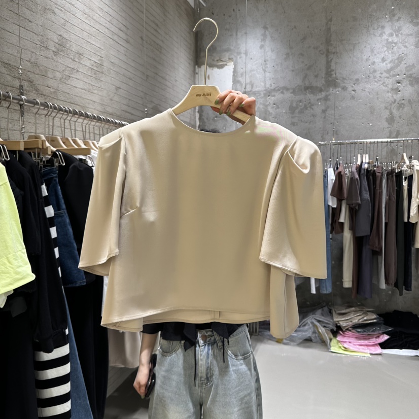 JUNI韓國㊣直郵東大門代購女裝新品熱賣推薦時尚襯衫蕾絲衫my juni襯衫/蕾絲衫圖色2