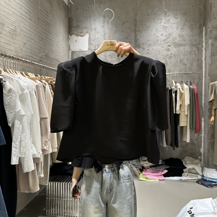 JUNI韓國㊣直郵東大門代購女裝新品熱賣推薦時尚襯衫蕾絲衫my juni襯衫/蕾絲衫圖色3