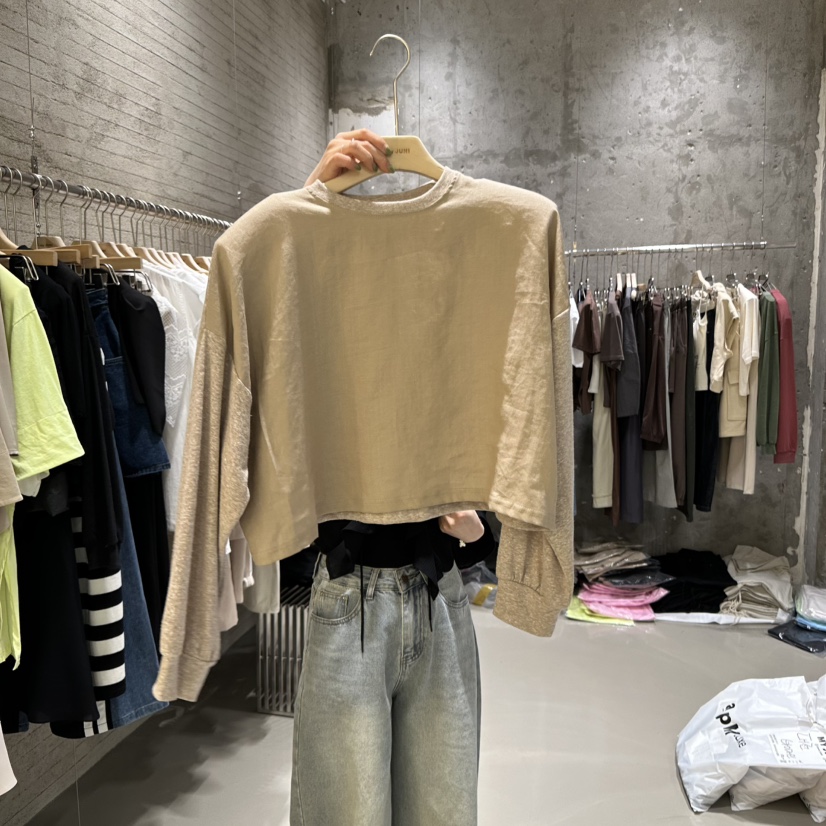 JUNI韓國直郵㊣東大門實拍女裝新品休閑熱賣人氣25春夏衛衣my juni衛衣圖色3