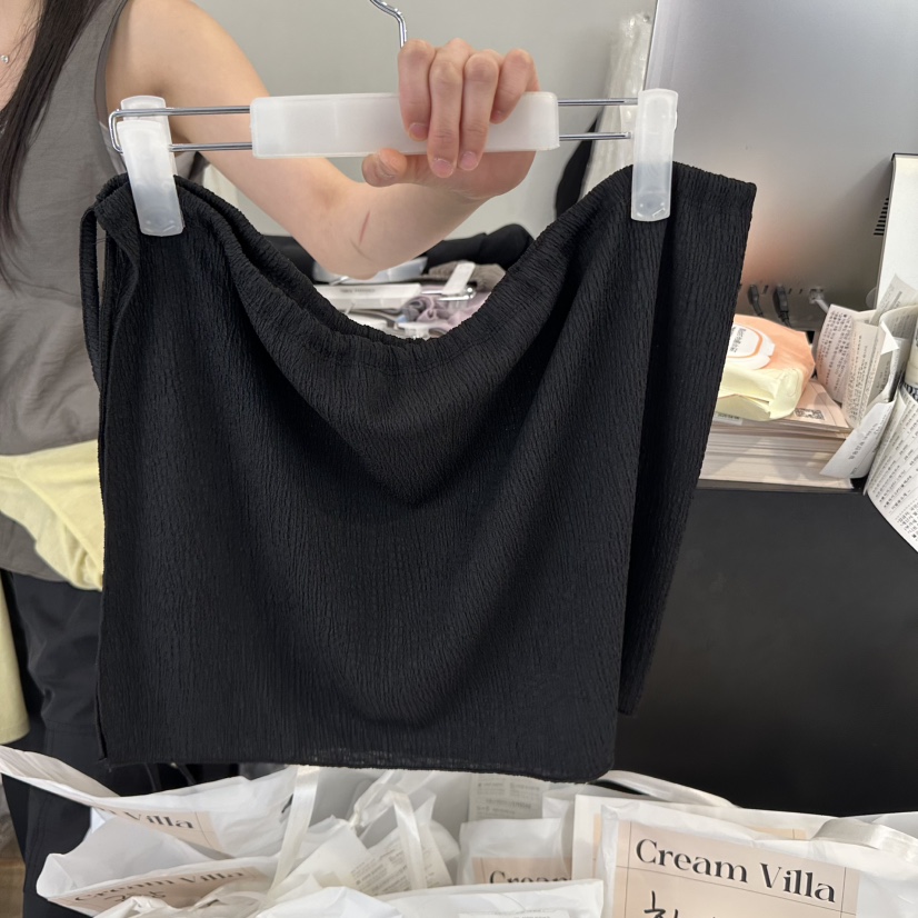 CREAM VILLA(此品牌名稱會遭售假投訴,建議淘寶店鋪商品名稱中不要使用)韓國直郵㊣東大門實拍女裝新款人氣短裙裹身裙CREAMVILLA短裙