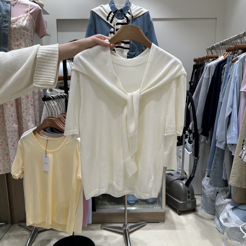 MELO韓國直郵㊣東大門實拍女裝新品人氣時尚推薦休閑針織衫MELO針織衫圖色1