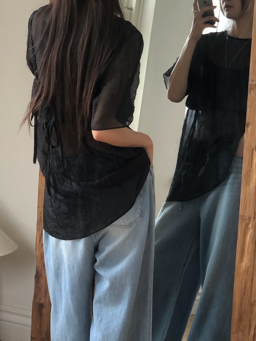 ONDO-P韓國直郵㊣女裝新品25春夏人氣休閑推薦襯衫蕾絲衫雙層ONDO-P襯衫/蕾絲衫