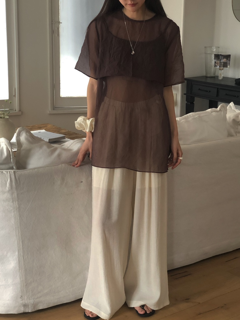 ONDO-P韓國直郵㊣女裝新品25春夏人氣休閑推薦襯衫蕾絲衫雙層ONDO-P襯衫/蕾絲衫