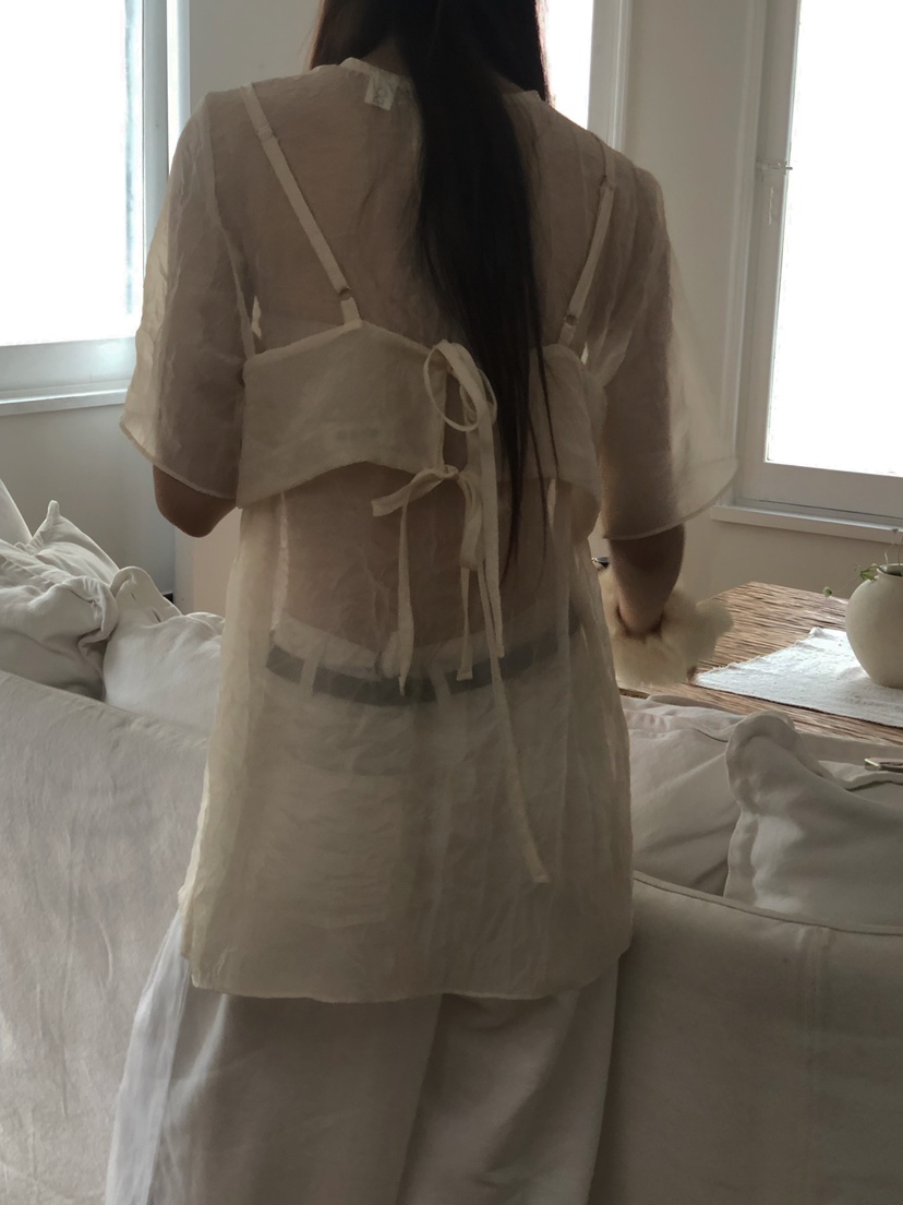 ONDO-P韓國直郵㊣女裝新品25春夏人氣休閑推薦襯衫蕾絲衫雙層ONDO-P襯衫/蕾絲衫