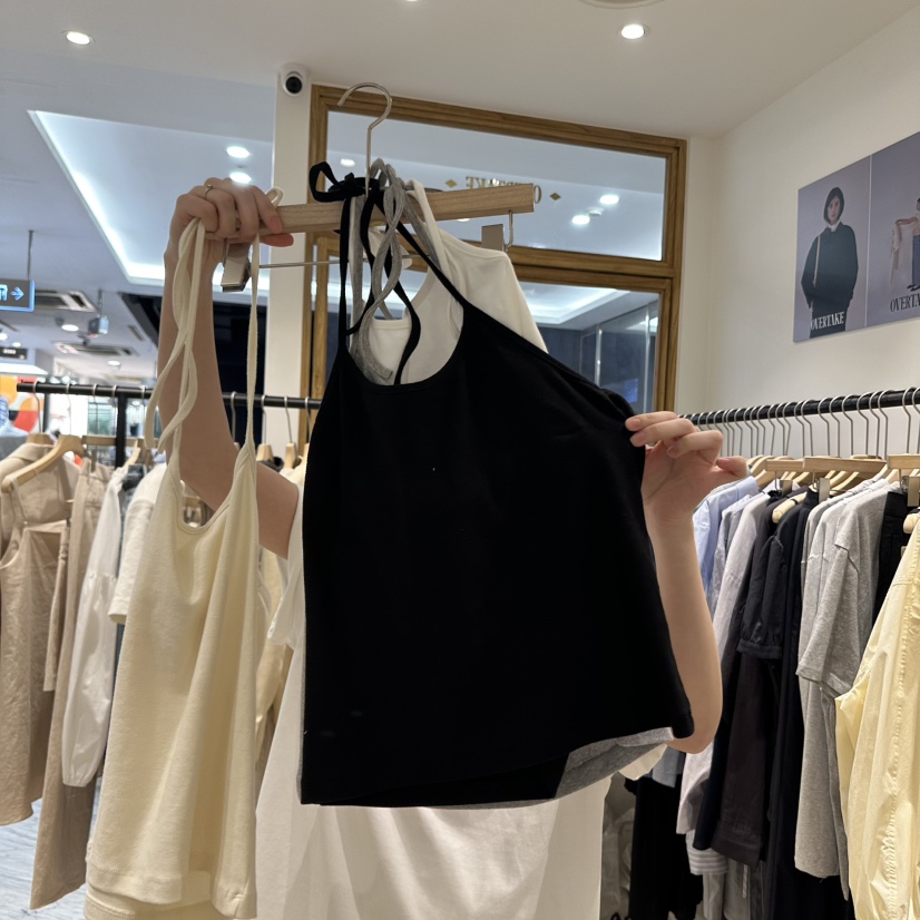OVERTAKE韓國㊣直郵東大門代購女裝新品熱賣25春夏吊帶背心OVERTAKE吊帶/背心圖色2