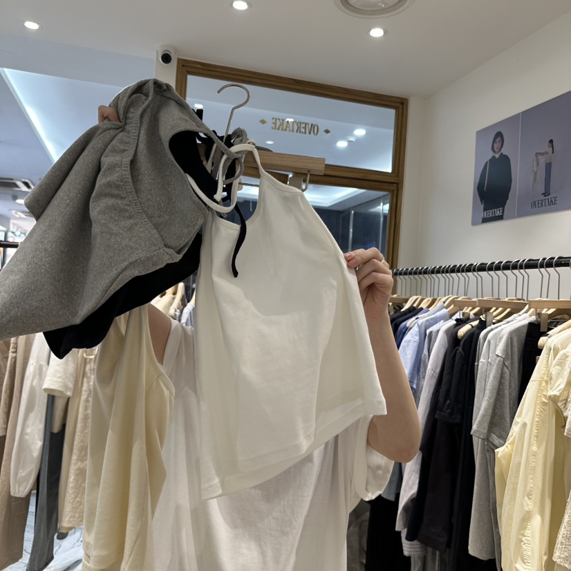 OVERTAKE韓國㊣直郵東大門代購女裝新品熱賣25春夏吊帶背心OVERTAKE吊帶/背心圖色4
