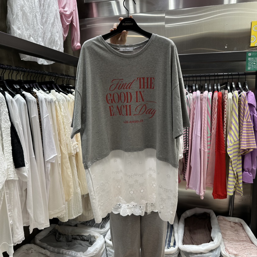 RUNWAY-런웨이直郵韓國代購㊣女裝新款熱賣時尚推薦休閑T恤RUNWAYT恤圖色3