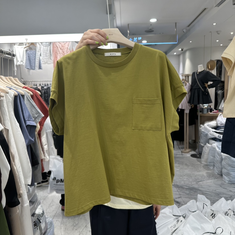 REVE-L韓國直郵㊣女裝新品人氣25春夏時尚熱賣休閑推薦T恤REVE-LT恤