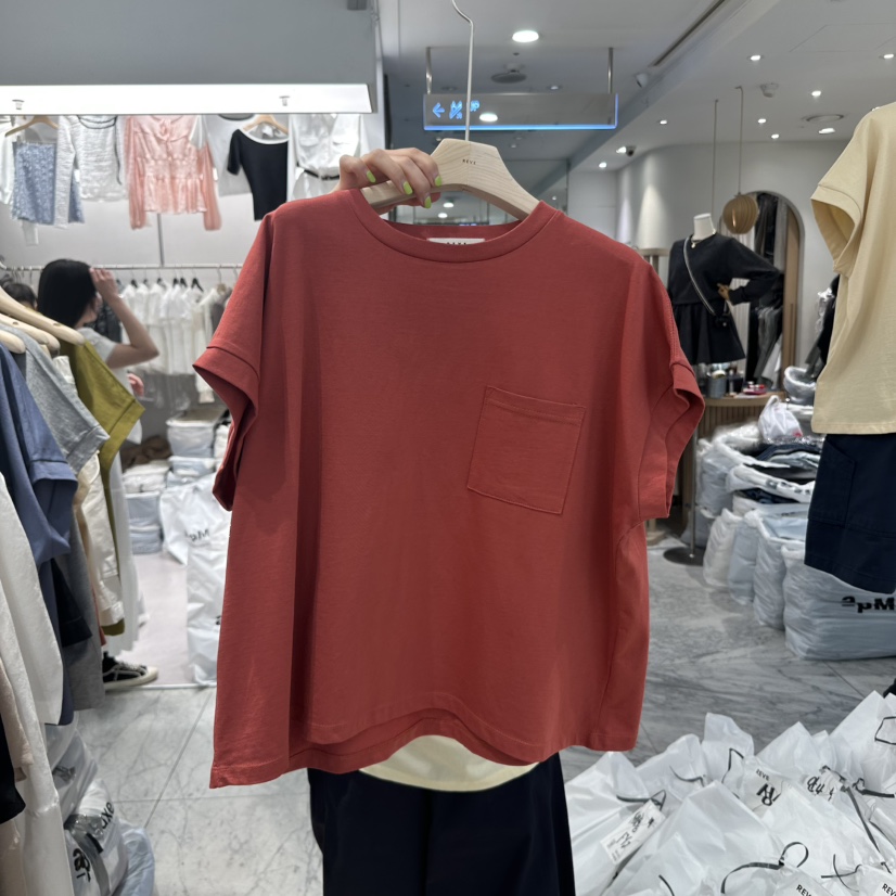 REVE-L韓國直郵㊣女裝新品人氣25春夏時尚熱賣休閑推薦T恤REVE-LT恤圖色2