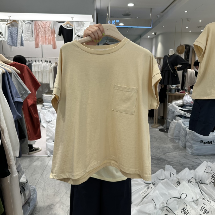 REVE-L韓國直郵㊣女裝新品人氣25春夏時尚熱賣休閑推薦T恤REVE-LT恤圖色3