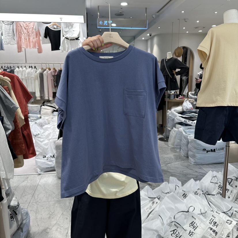 REVE-L韓國直郵㊣女裝新品人氣25春夏時尚熱賣休閑推薦T恤REVE-LT恤圖色5