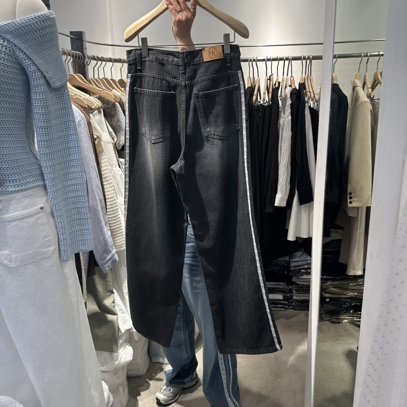 HABLE韓國㊣直郵東大門代購女裝新品休閑時尚25春夏推薦牛仔褲HABLE牛仔褲
