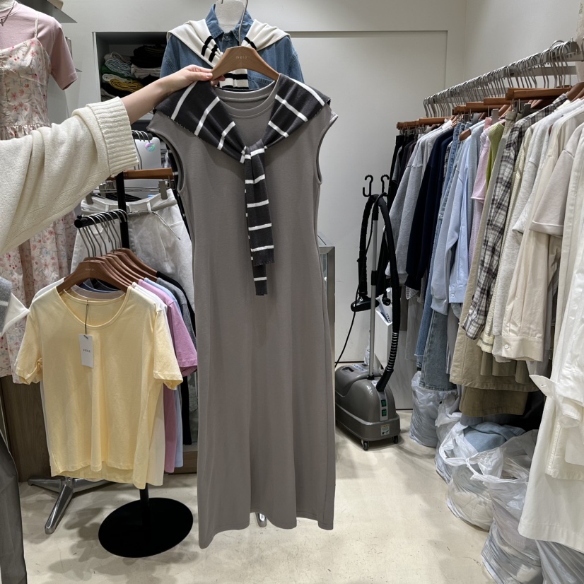 MELO直郵韓國代購㊣女裝新品推薦25春夏熱賣連衣裙披肩套裝MELO連衣裙圖色2