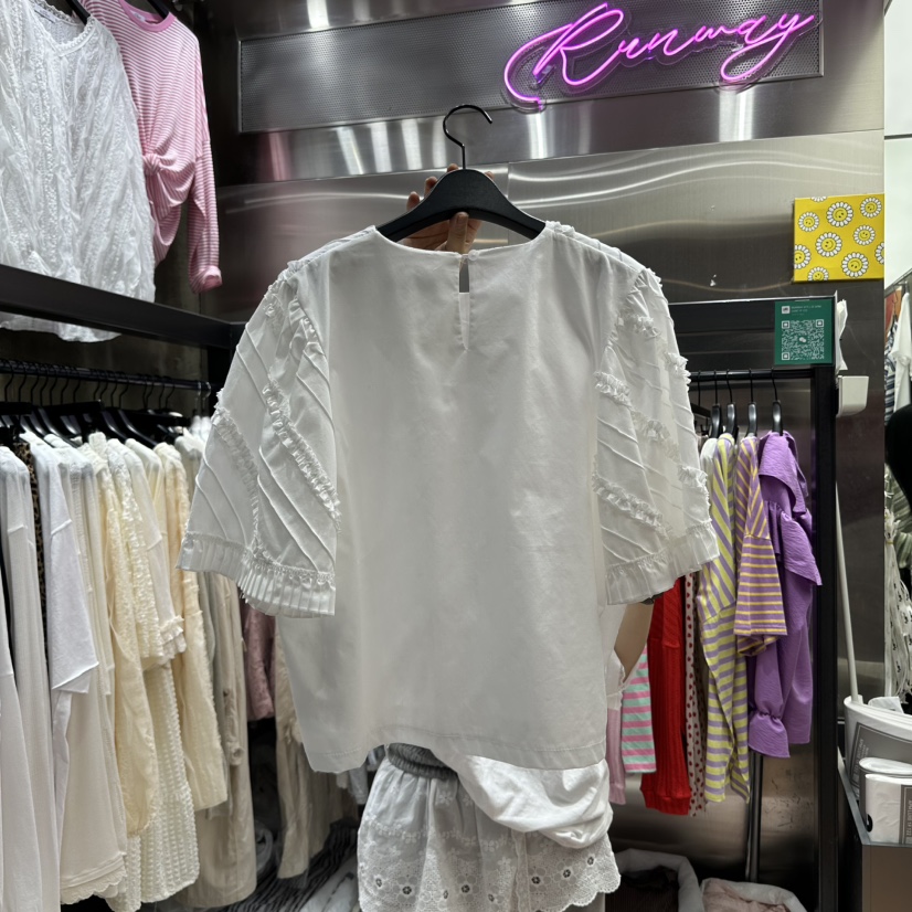 RUNWAY-런웨이韓國直郵㊣女裝新款時尚熱賣人氣襯衫蕾絲衫RUNWAY襯衫/蕾絲衫