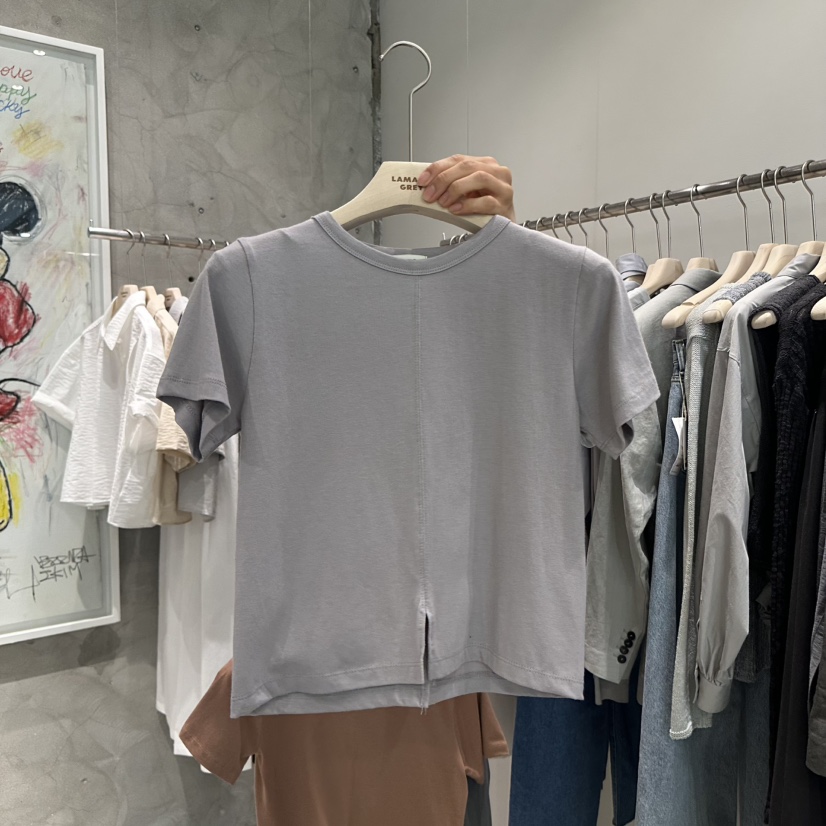 LAMAGIEPIE直郵韓國代購㊣女裝新品休閑推薦熱賣25春夏人氣T恤LAMAGIE GREYT恤圖色2