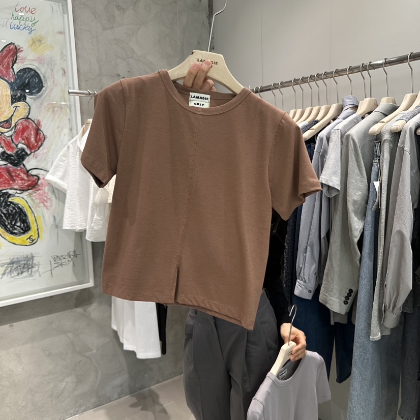 LAMAGIEPIE直郵韓國代購㊣女裝新品休閑推薦熱賣25春夏人氣T恤LAMAGIE GREYT恤圖色3