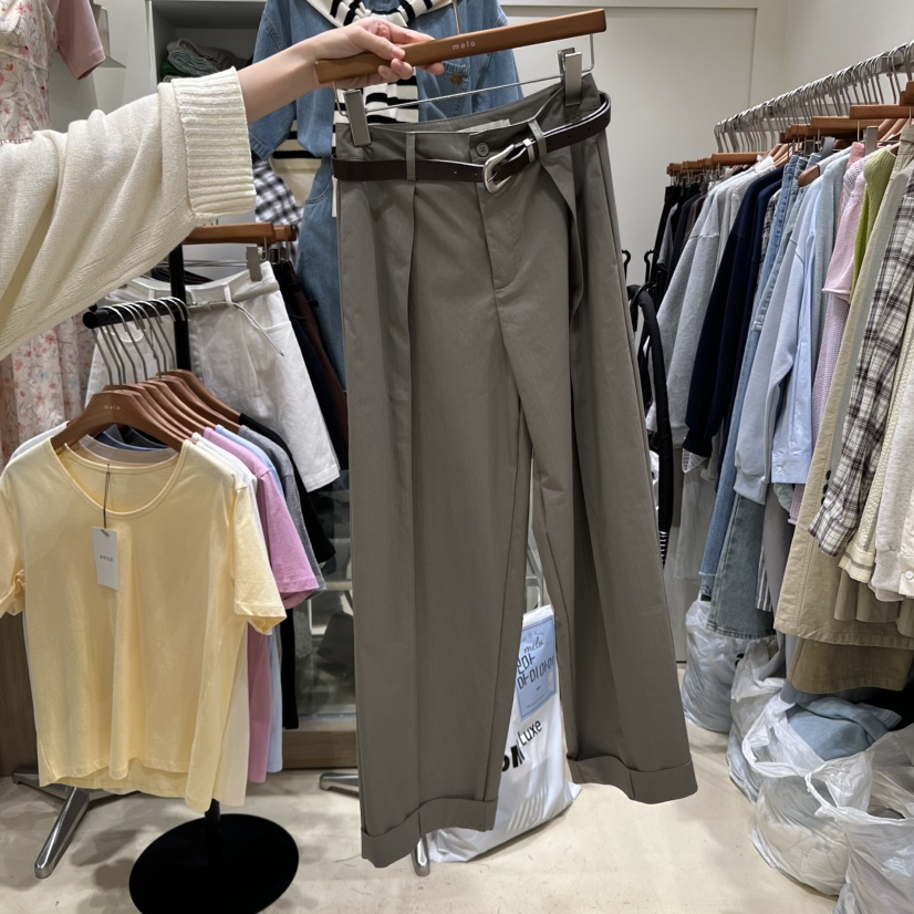 MELO韓國直郵㊣東大門實拍女裝新款熱賣25春夏推薦人氣休閑褲MELO休閑褲圖色2